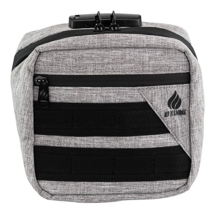 Up N Smoke Smell-Proof Locking Crossbody Bag grey studio photo on a white background - Up N Smoke