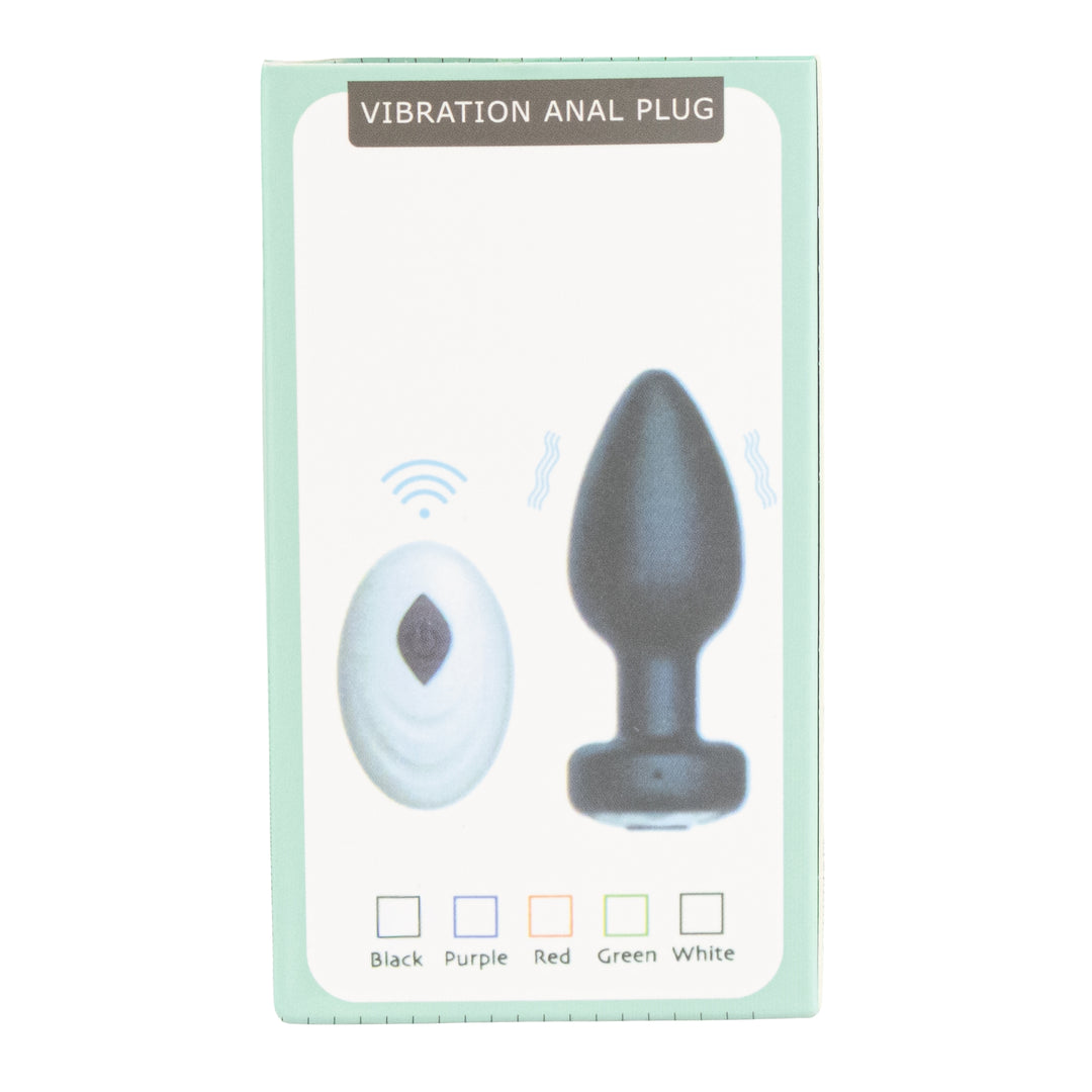 Vibrating Anal Plug front facing packaging on white background - Up N Smoke