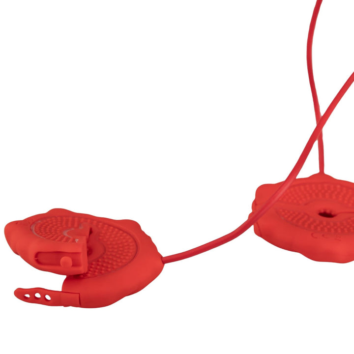Vibrating Nipple Rose Clamps showcasing side angle on a white background - Up N Smoke