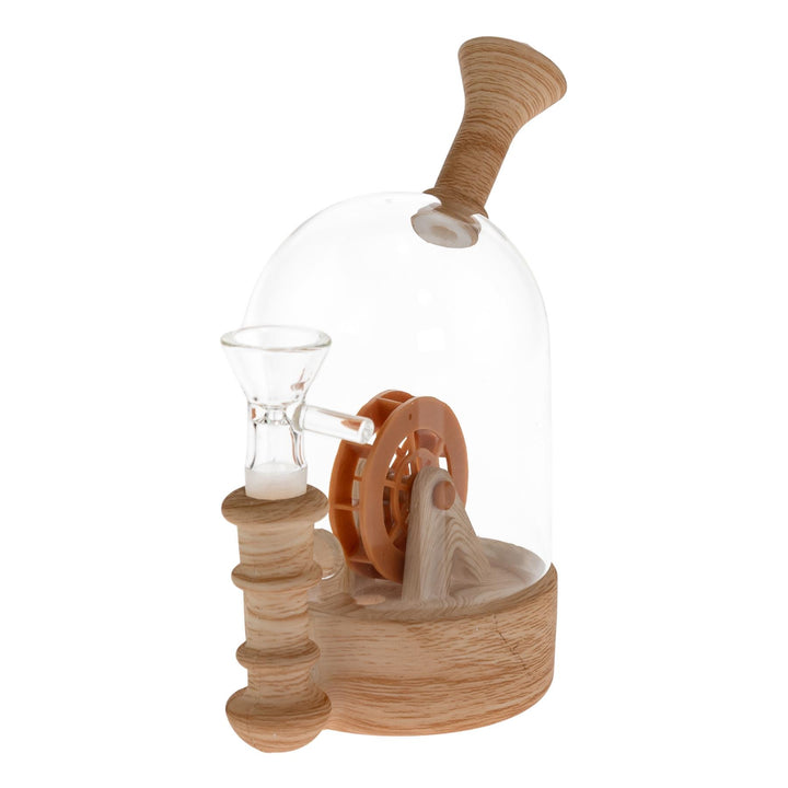 Waterwheel Jar Water Pipe displayed on a white background - Up N Smoke