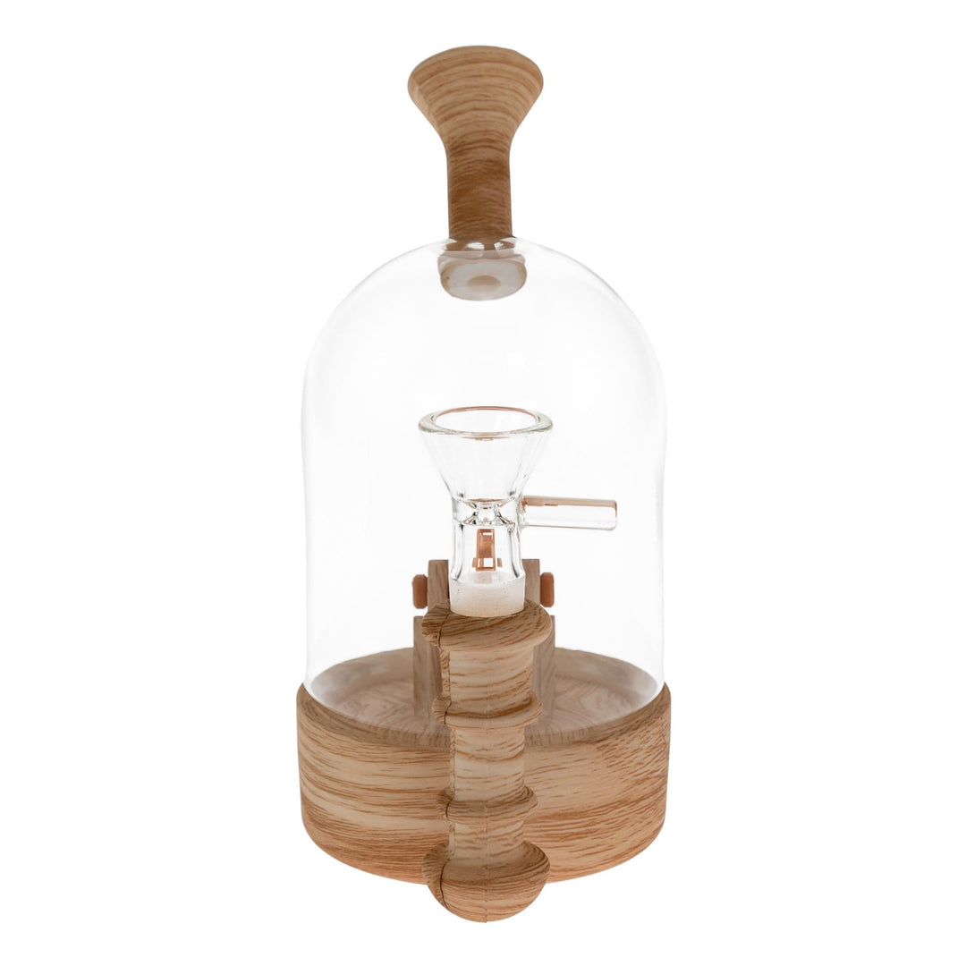 Waterwheel Jar Water Pipe displayed on a white background front angle - Up N Smoke