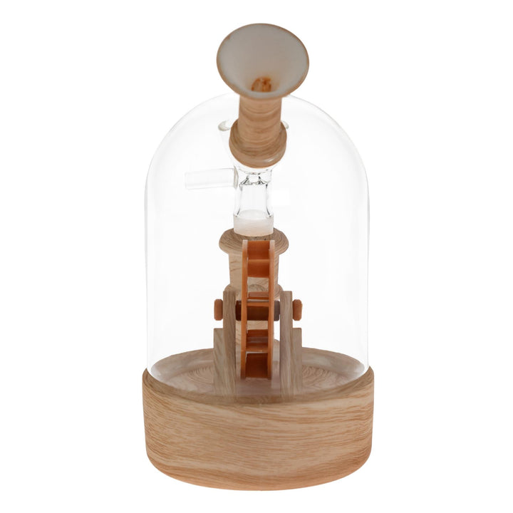 Waterwheel Jar Water Pipe displayed on a white background back angle - Up N Smoke