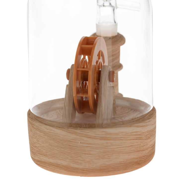 Waterwheel Jar Water Pipe displayed on a white background waterwheel close up side angle- Up N Smoke