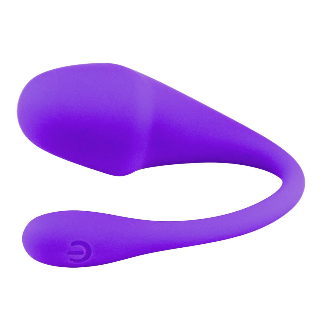 Egg Vibrator purple side angle on a white background - Up N Smoke