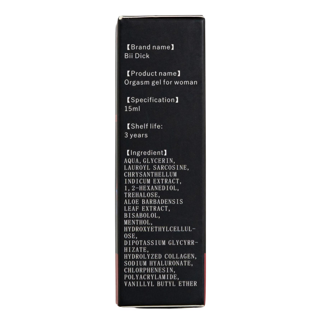 Women’s Pleasure Gel displayed on a white background back of product - Up N Smoke