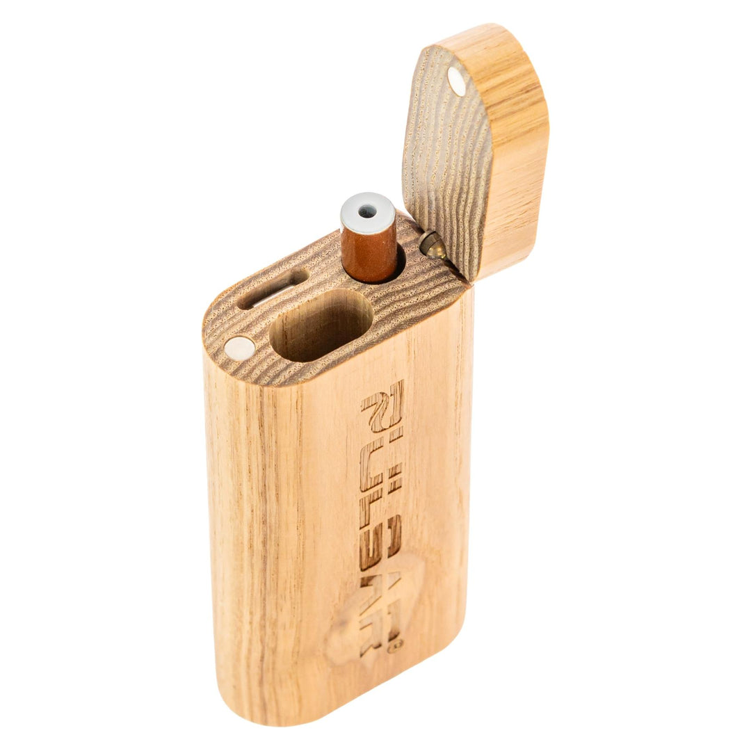 Pulsar Wood Dugout with open lid on a white background - Up N Smoke 