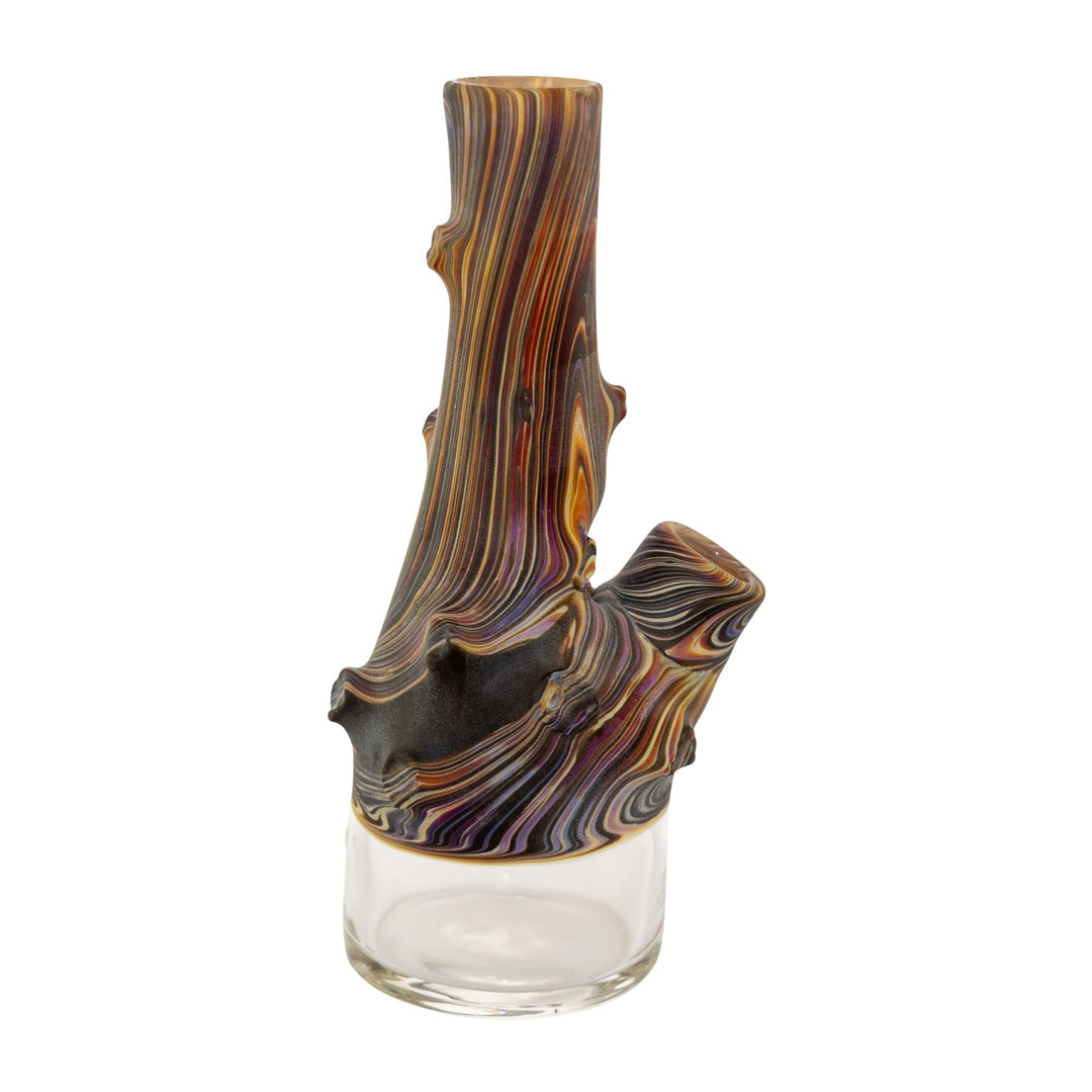 "Right side of a Woodgrain Sake Water Pipe made by Wazoo Glass on a white background," - Up N Smoke.