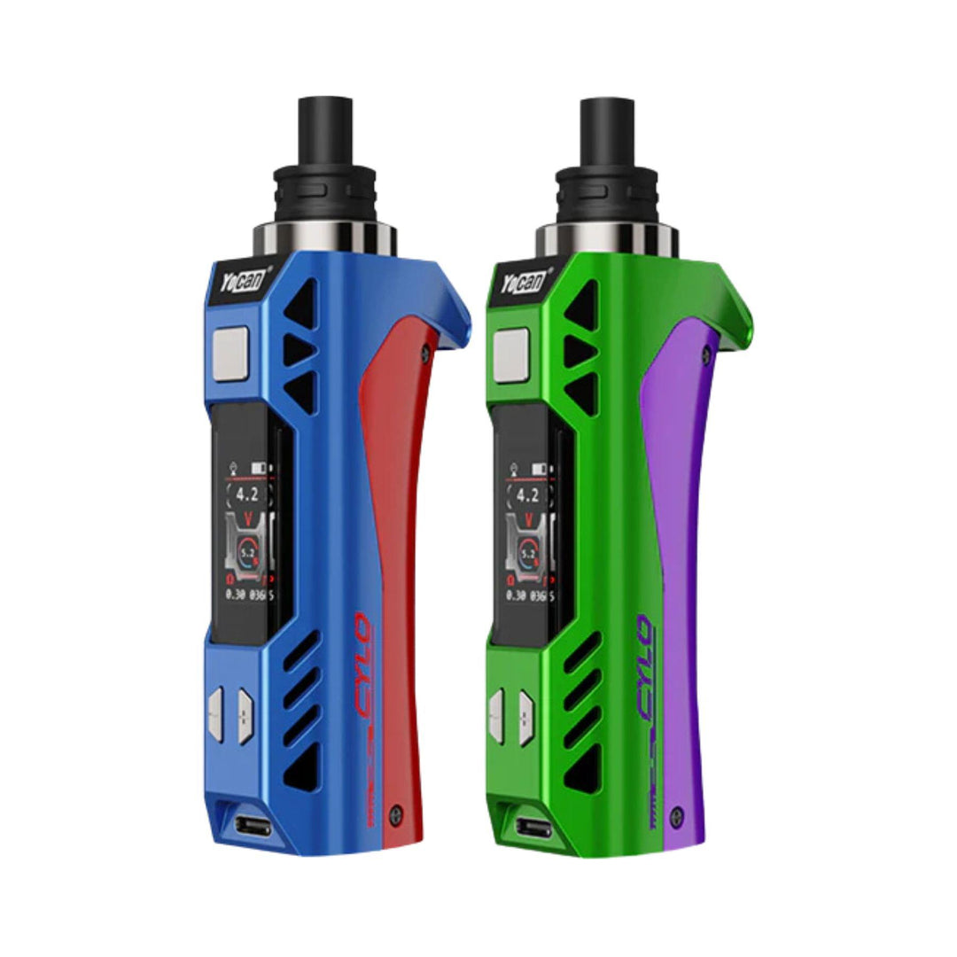 Youcan Cylo studio shot of Blue/Red and Purple/Green - Up n Smoke