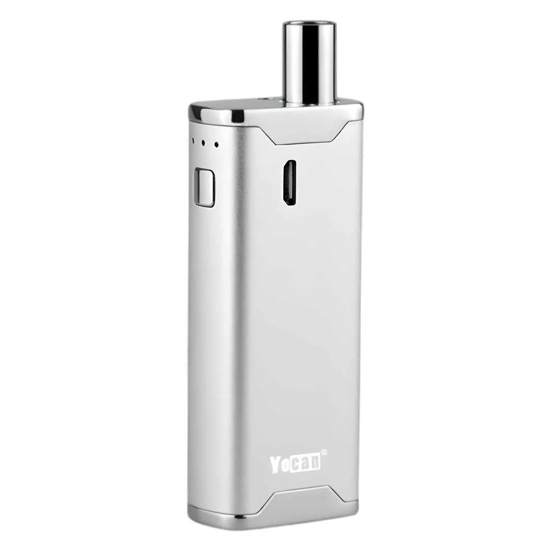 Yocan Hive 2.0 Vaporizer Silver color charging port angle on a white background - Up N Smoke