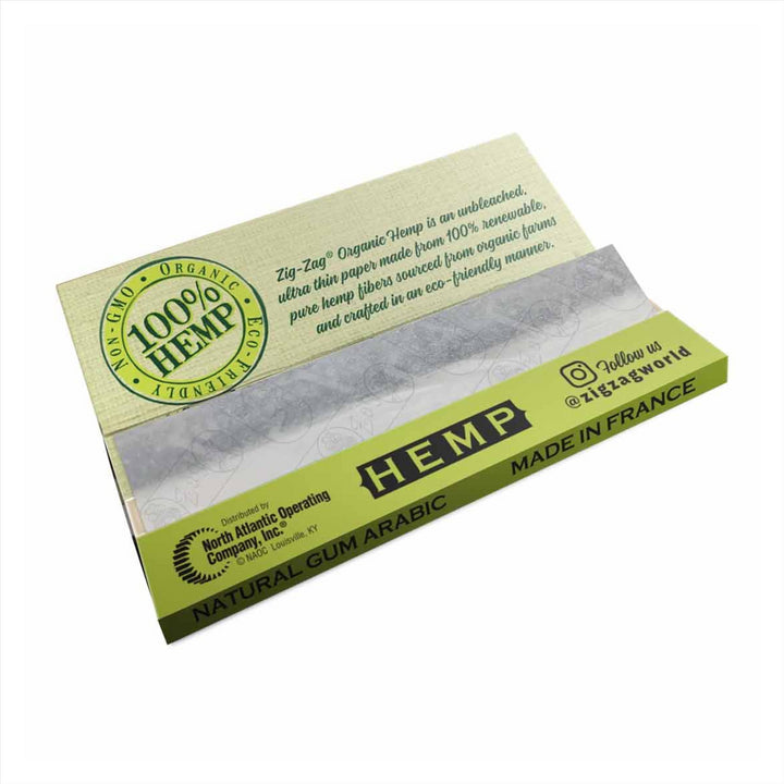 "Partially opened Organic Zig Zag booklet. These rolling papers are made from organic materials, providing a smooth smoking experience." - Up N Smoke.