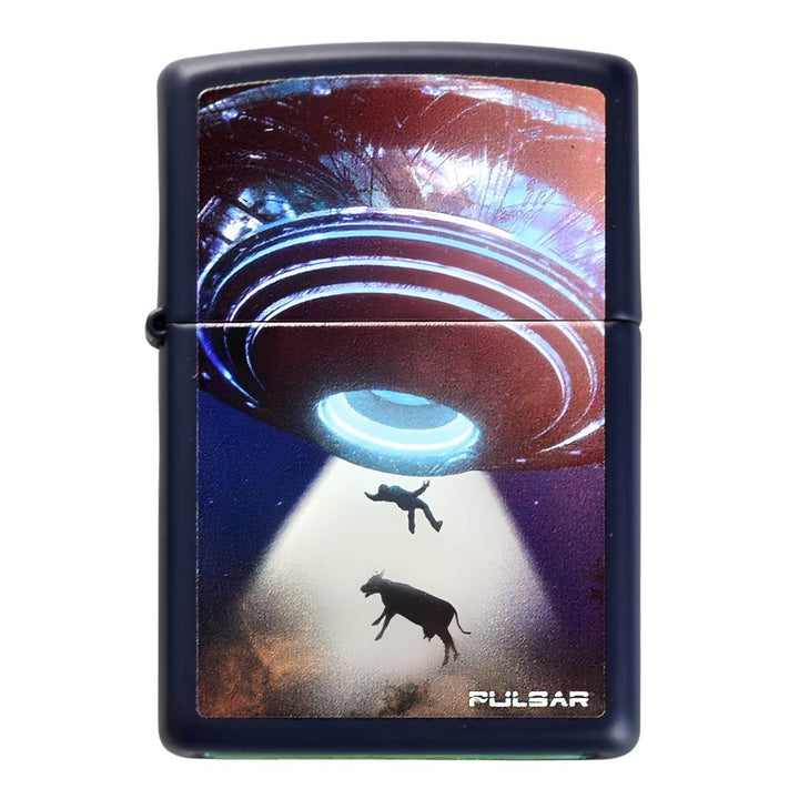 Zippo Lighter Take Me To Your Leader design displayed on a white background - Up N Smoke