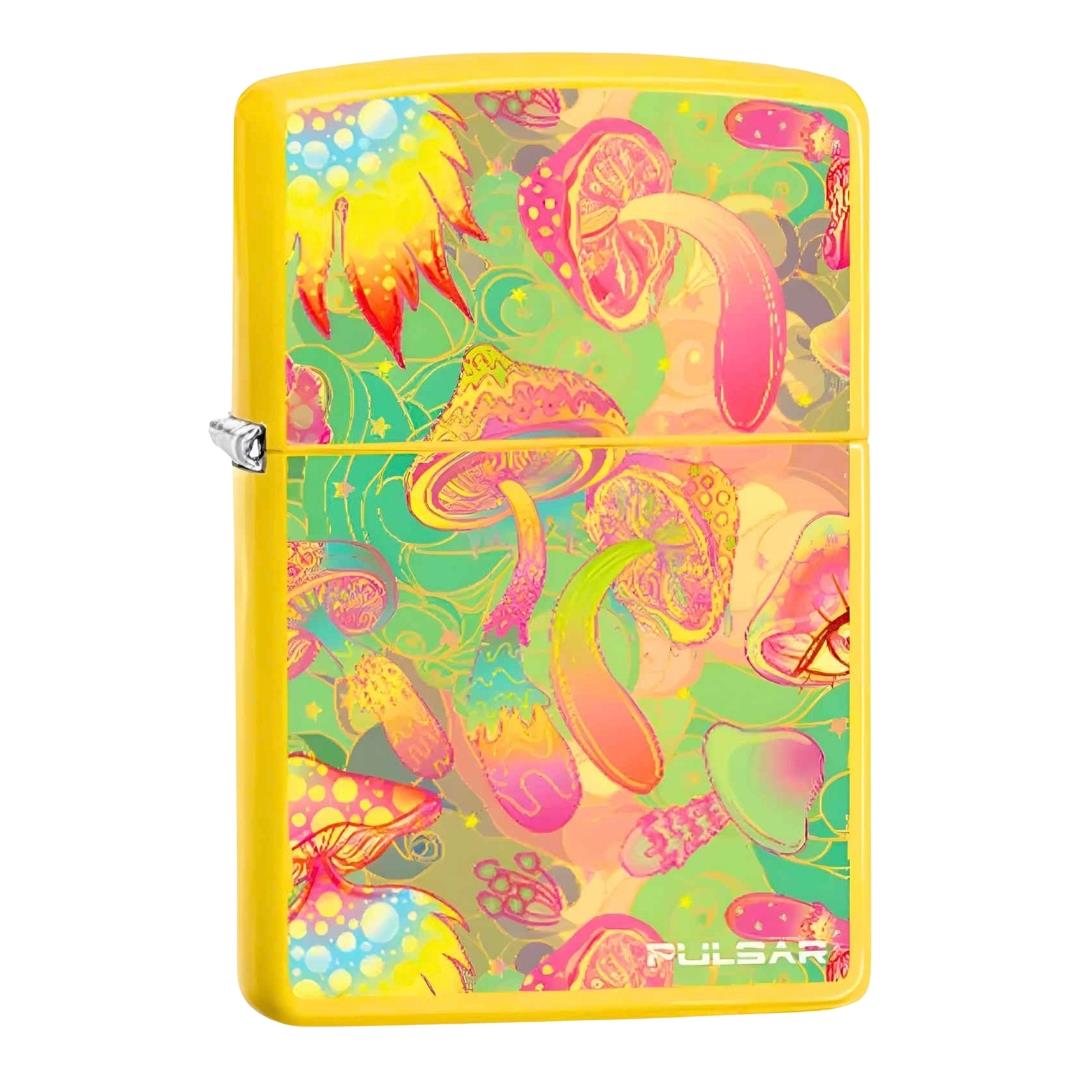 Zippo Lighter Watchful Shroom design displayed on a white background - Up N Smoke