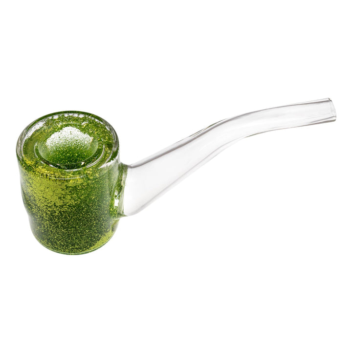 "Green Pulsar Glycerin Hammer on a white background," - Up N Smoke.