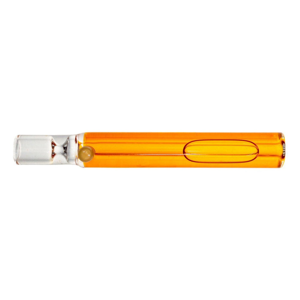 "Orange glycerin Pulsar Chillum Taster on a white background," - Up N Smoke.