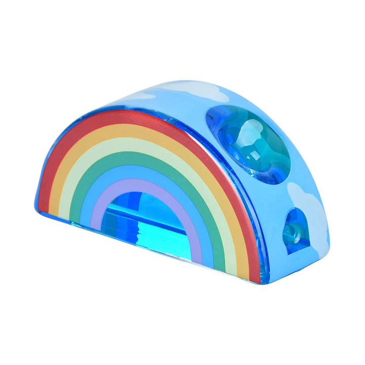 "Angled-view of a Pulsar Rainbow Glycerin Hand Pipe. This product can be frozen for chilled sessions," - Up N Smoke.