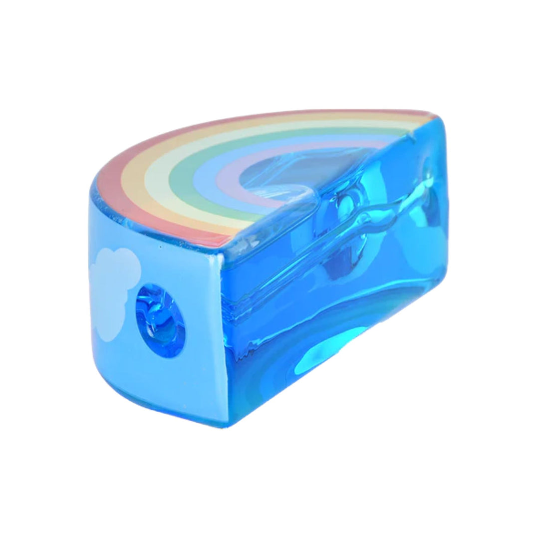 "View of the base of a Pulsar Rainbow Glycerin Hand Pipe. This product can be put in the freezer for chilled hits," - Up N Smoke.