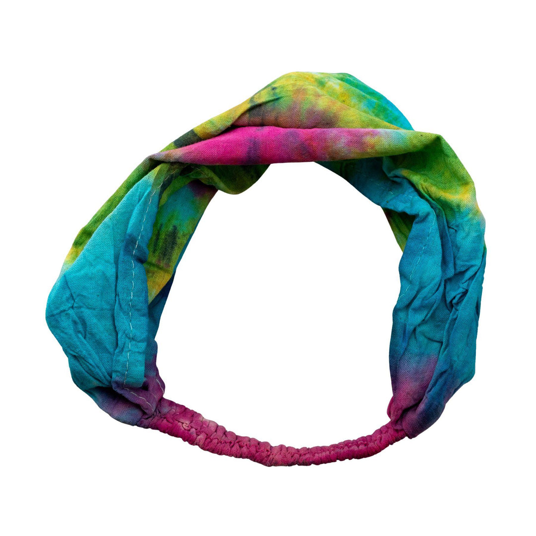 "Thread Heads Tie-Dye Headband on a white background," - Up N Smoke.