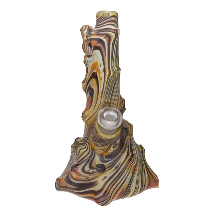 Front view of a Wazoo wood grain water pipe. - Up N Smoke.