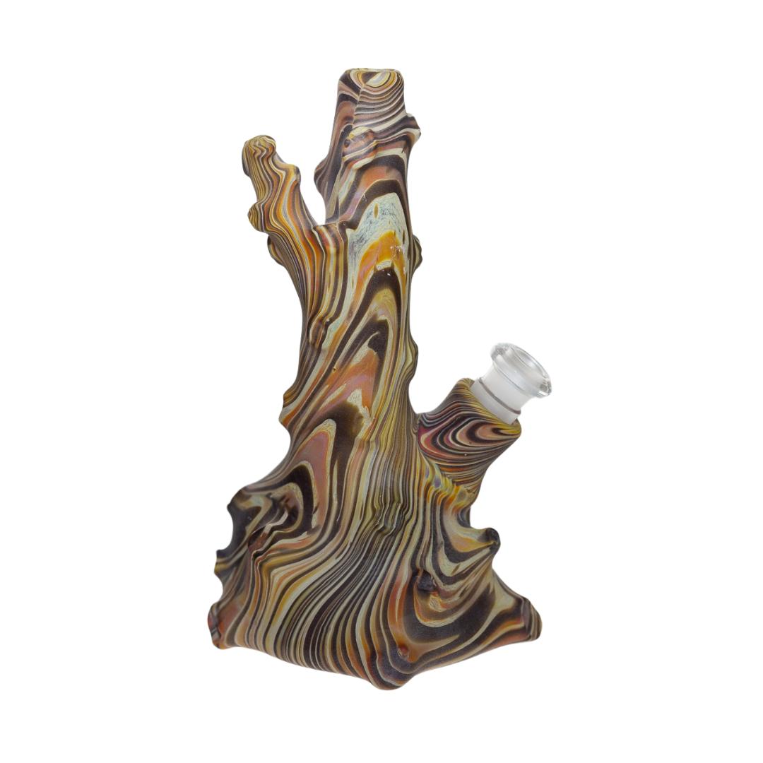 Here is a right side profile of a Wazoo wood grain water pipe. This piece has realistic wood patterns. - Up N Smoke.