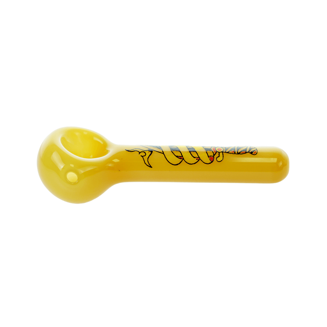 JF DM40 Traditional Tattoo Style Yellow Pipe - Up N Smoke