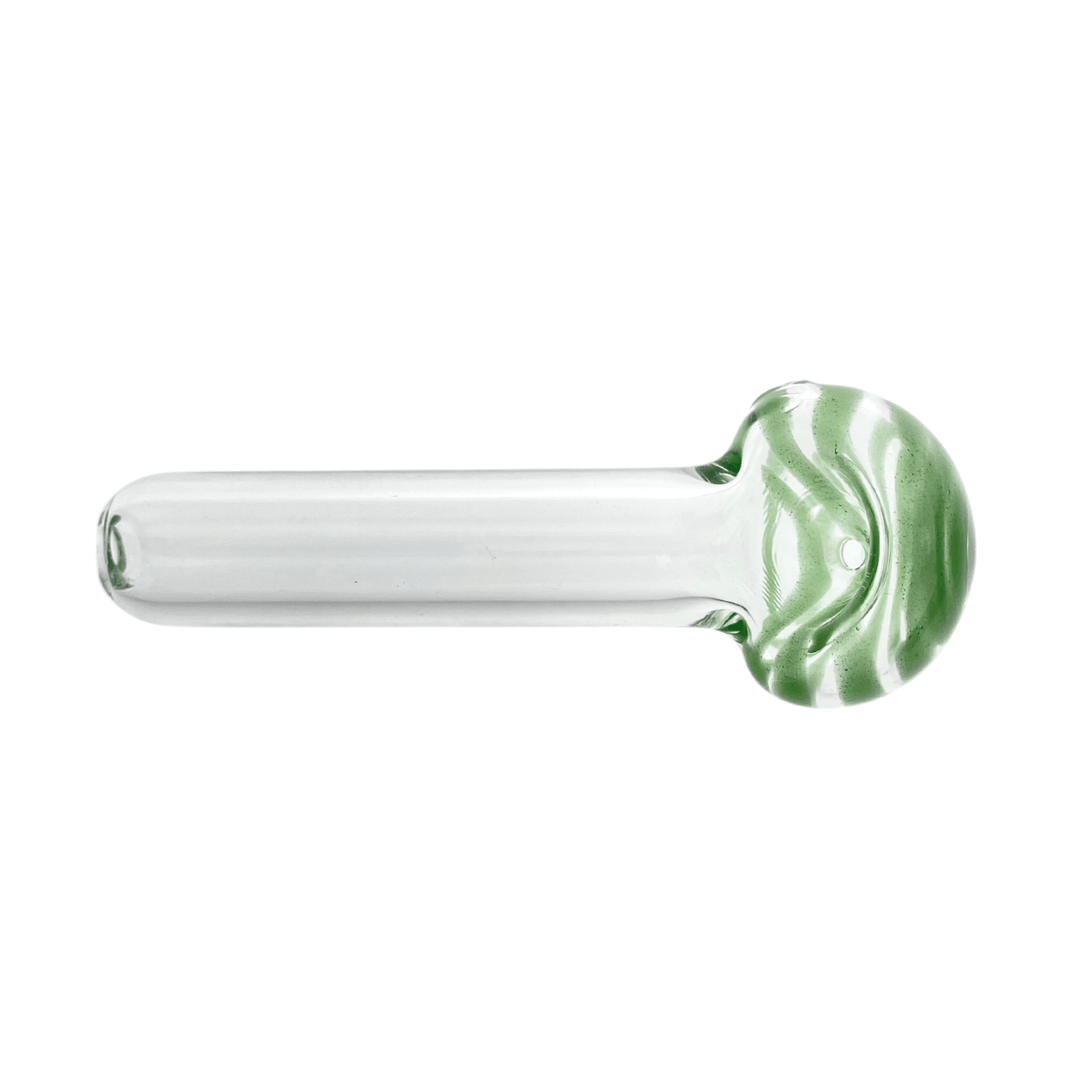 JF Color Swirled Bowl Clear Pipe - Up N Smoke