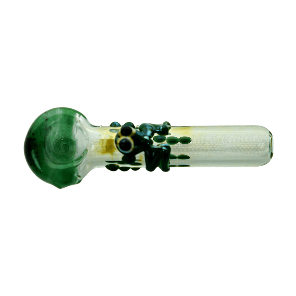 JF BB40 Green & Black Frit Critter Pipe - Up N Smoke