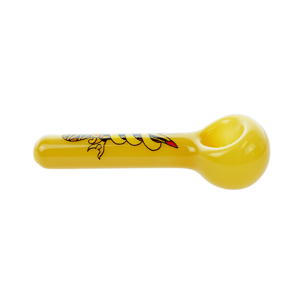 JF DM40 Traditional Tattoo Style Yellow Pipe - Up N Smoke