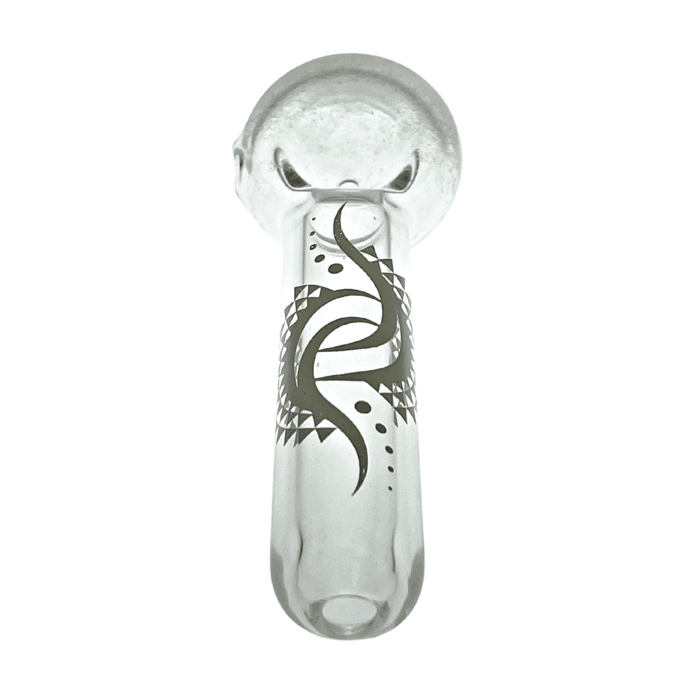 JF SH01 White Tribal Design Pipe - Up N Smoke