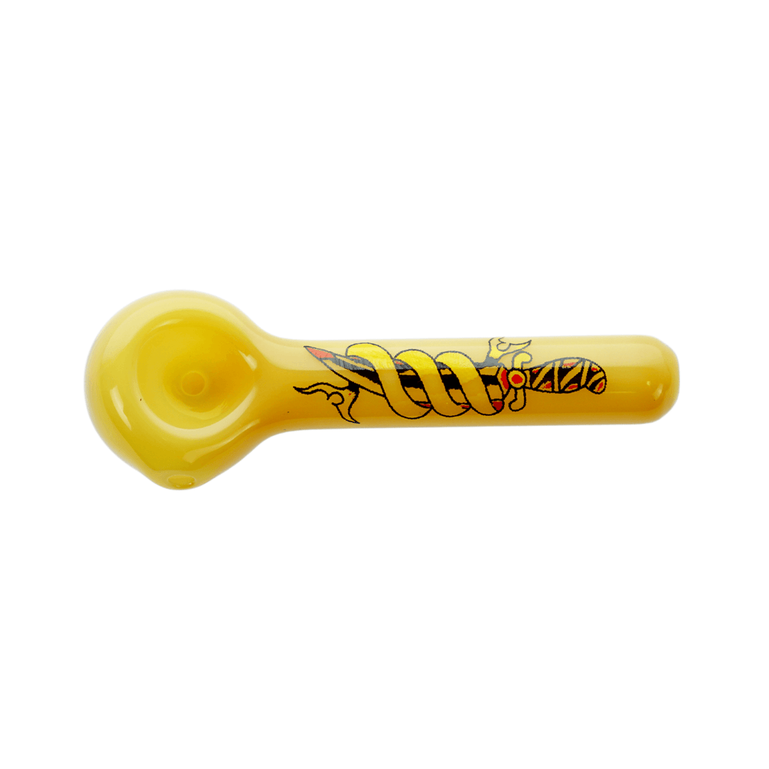 JF DM40 Traditional Tattoo Style Yellow Pipe - Up N Smoke