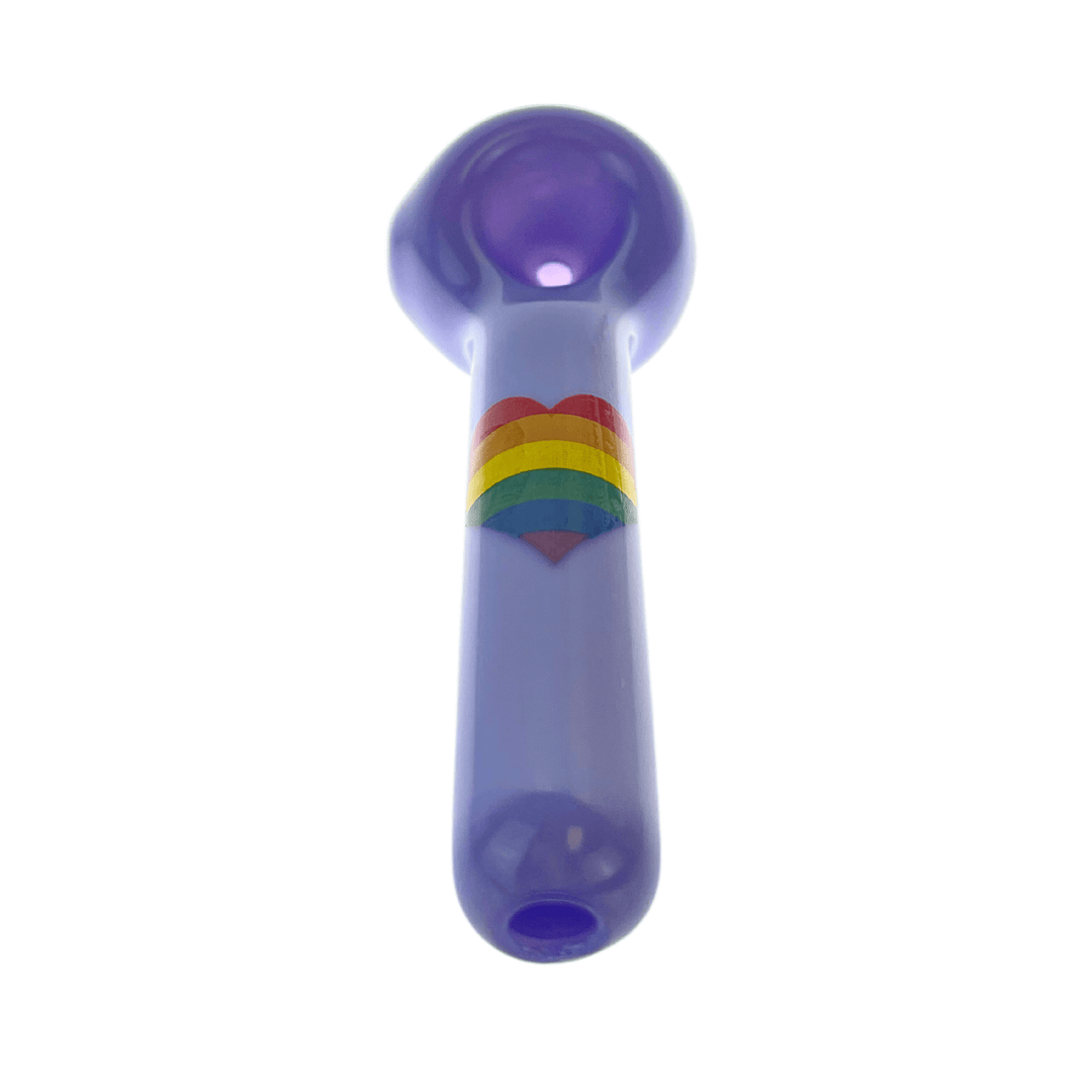 JF Purple Pipe w/Rainbow Heart - Up N Smoke