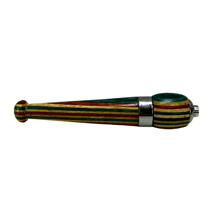 Zeppelin Wood Hand Pipe W/Chrome - Up N Smoke