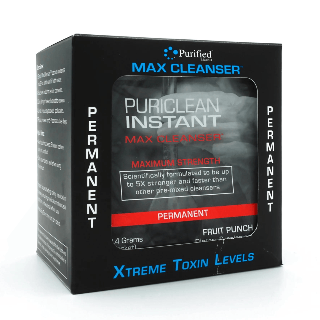 "A side frontal shot of a box of Purified Powder Max Cleanser. This product is made and manufactured in Phoenix, Arizona." - Up N Smoke. 