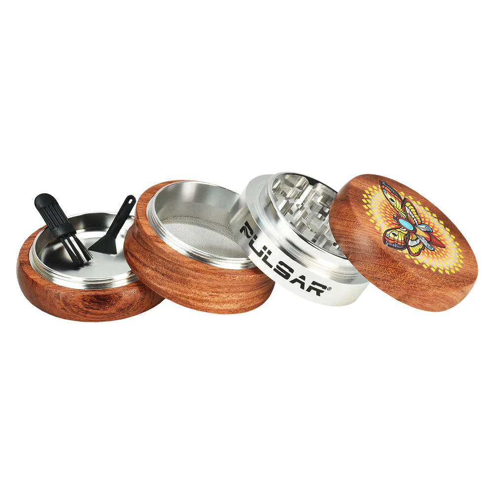 Pulsar Hybrid Wood & Aluminum Herb Grinder - Up N Smoke