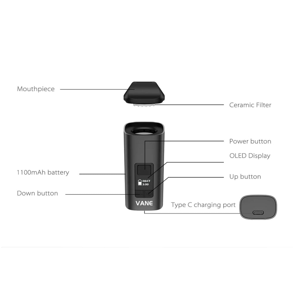 Yocan Vane Dry Herb Vaporizer - Up N Smoke